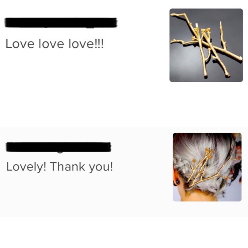 🍋2/$30 New Anthro Lil’ Twig Barrettes (Set of 3) - Picture 4 of 5